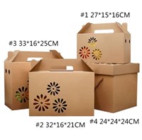 Kraft Corrugated Cardboard Dry Fruit Packaging Gift Box With Handle