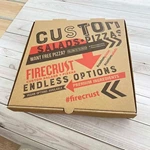 Custom 6/7/8/9/10/12 Inch Plain Brown Pizza Box Corrugated Carton Takeaway Cardboard Pizza Food Packaging Box With Logo
