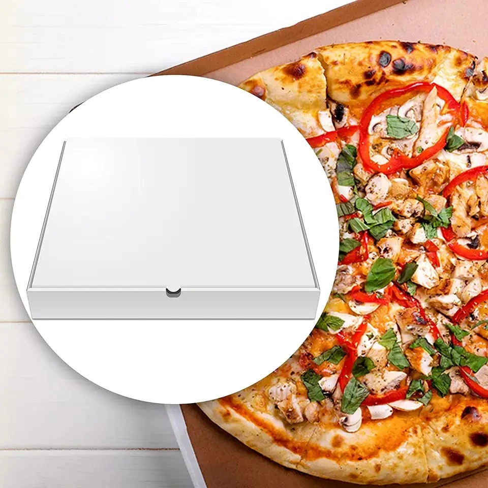 Cheap White Corrugated Cardboard Pizza Box Wholesale Pizza Box Supplier Custom Pizza Paper Boxes