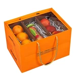 2021 Hot sale packaging gift fruits box,custom printed rectangle corrugated box fruit box with transparent cover