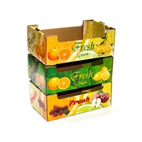 Bulk Paper Fruit Carton Packaging Box Custom Logo Printed Eco Friendly Corrugated Orange Apple Fruit Box