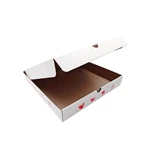 Wholesale Custom Logo Printing White Corrugated Pizza Packing Paper Carton Box