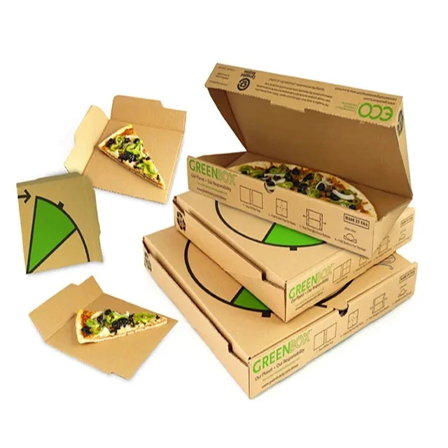2023 Custom Logo Printing pizza box corrugated paper reusable pizza packing box