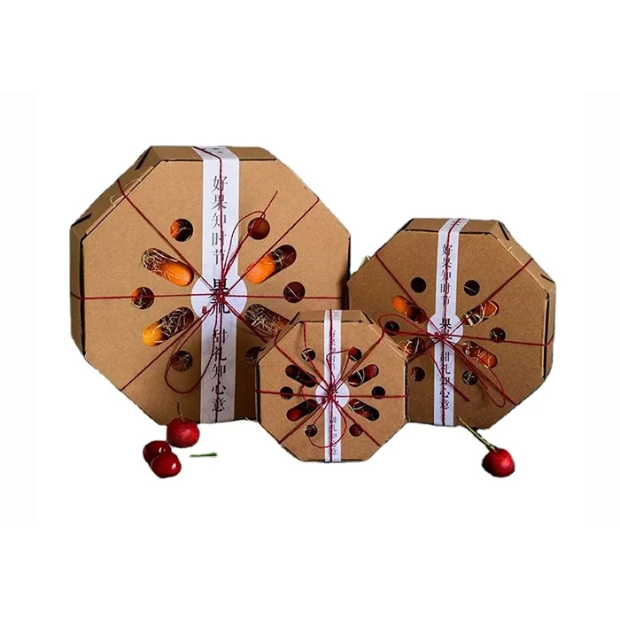 High quality Customized Logo Elegant Corrugated Paper Gift Box Fruit Box