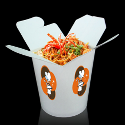 How does paper noodle bowl customization achieve the role of brand promotion?